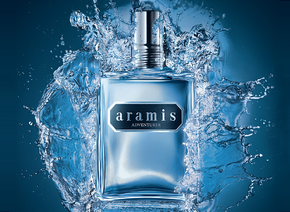 Aramis bottle in ice water